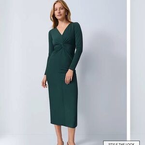 Ann Taylor Ponderosa Pine Long Sleeve Dress